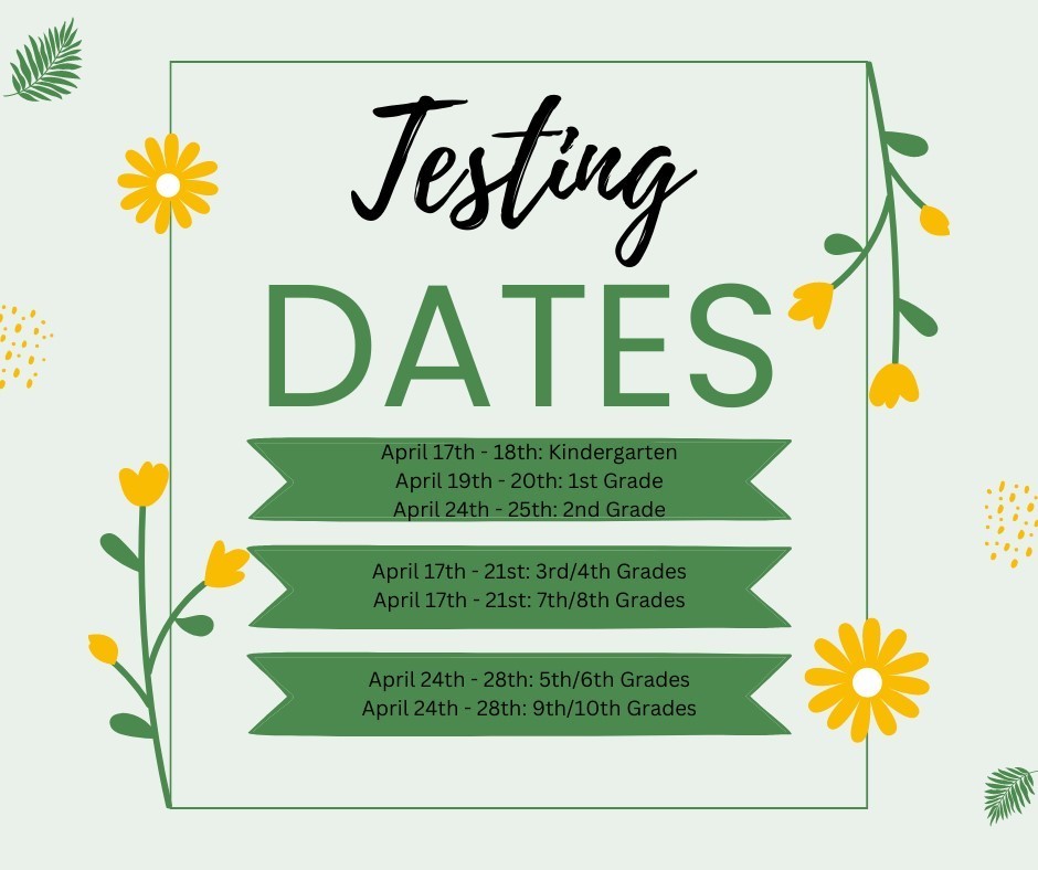 Summative Testing Dates